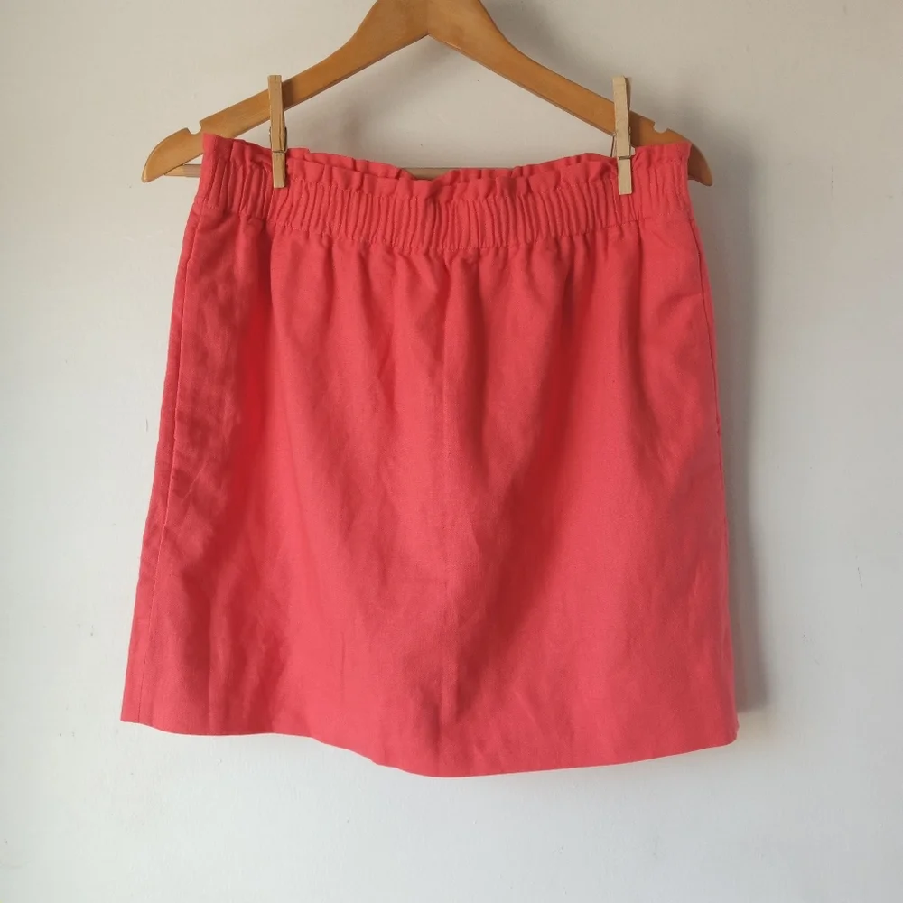 NWT J.Crew Factory 6 Linen Blend Side Walk Skirt
